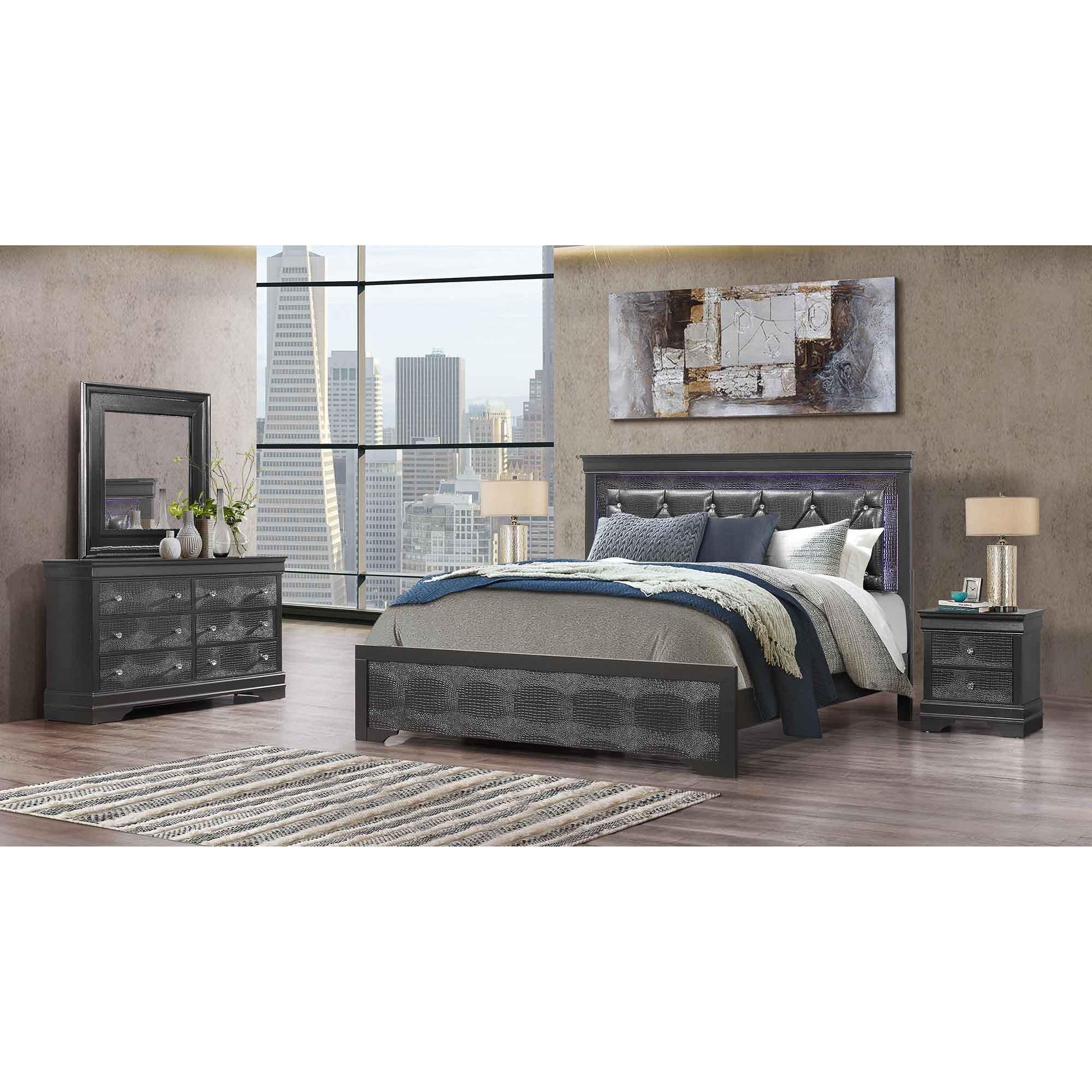 Rent to Own Global Furniture 7Piece Pompei King Bedroom Set at Aaron's today!